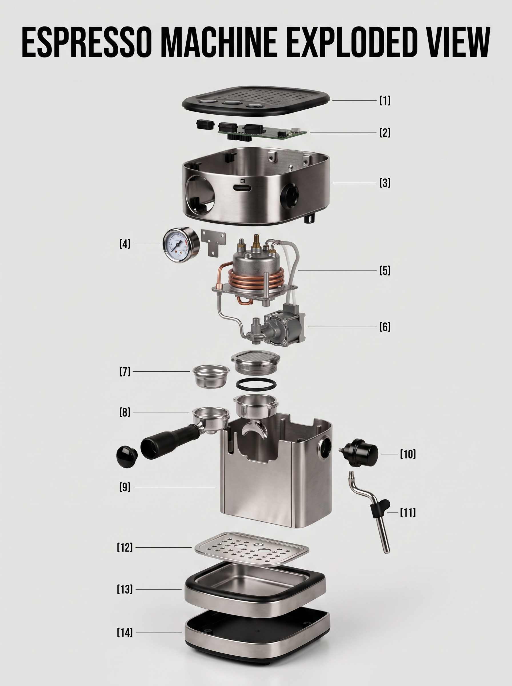 AI Exploded View Generator example 1, Exploded view