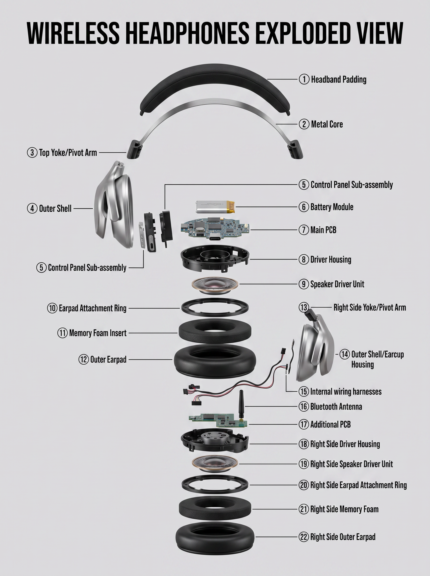 AI Exploded View Generator example 2, Exploded view